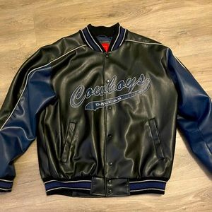 Cowboys Faux Leather Jacket